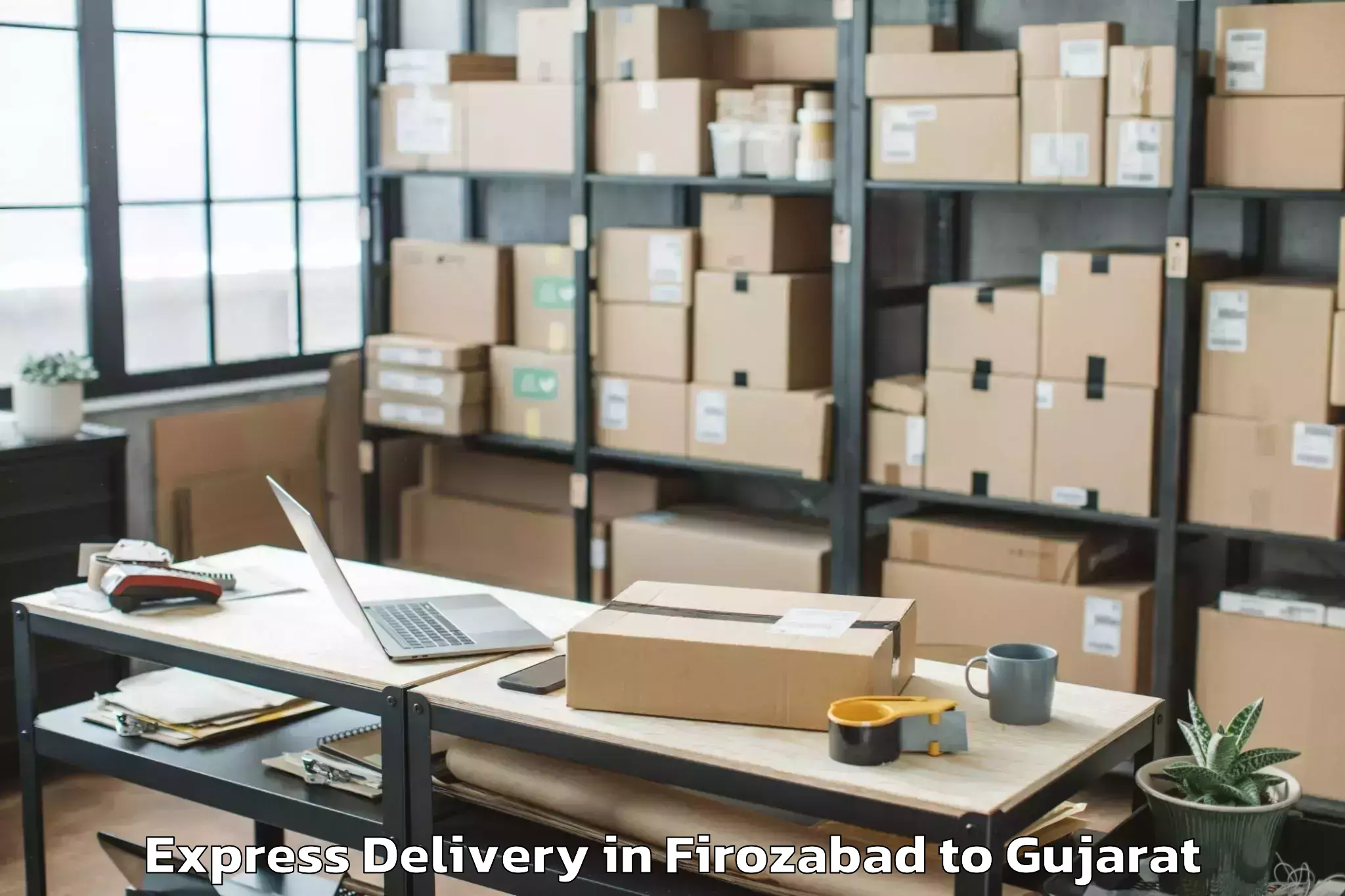 Affordable Firozabad to Dholka Express Delivery